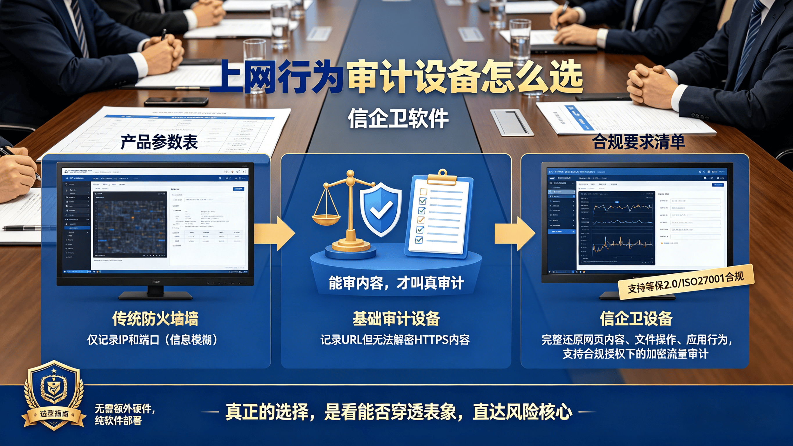 上网行为审计设备怎么选？信企卫支持全内容记录与违规追溯